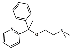 Struktur von Doxylamin.