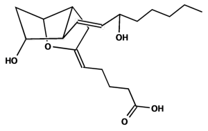 Struktur von Prostacyclin.