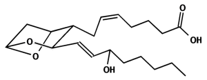 Struktur von Thromboxan.