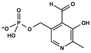 Struktur von Pyridoxalphosphat (PLP)